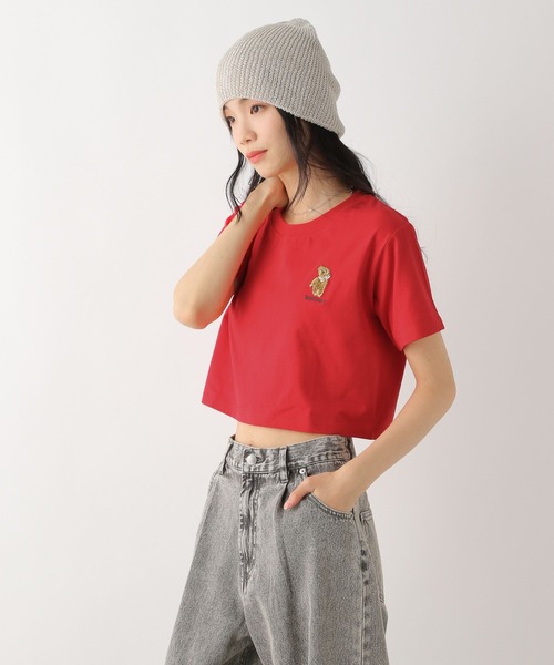 Heather(ヘザー)の「【TeddyBear/テディベア】刺繍ロゴTEE 452635(Tシャツ/カットソー・レディース・オフホワイト/レッド/ネイビー・FREE)」の2枚目の写真