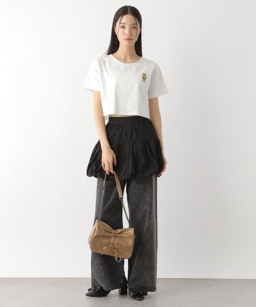 Heather(ヘザー)の「【TeddyBear/テディベア】刺繍ロゴTEE 452635(Tシャツ/カットソー・レディース・オフホワイト/レッド/ネイビー・FREE)」の4枚目の写真