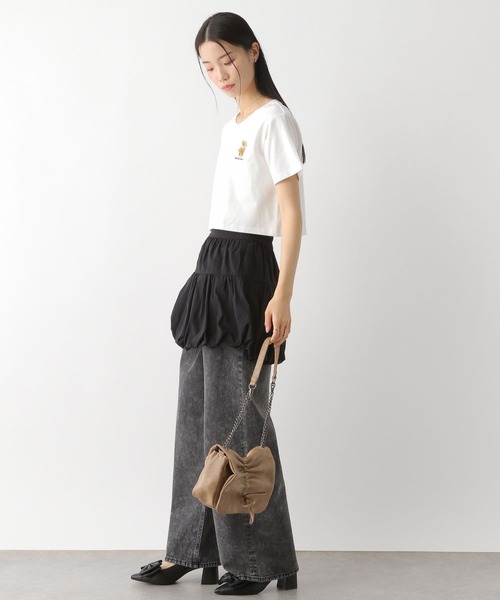 Heather(ヘザー)の「【TeddyBear/テディベア】刺繍ロゴTEE 452635(Tシャツ/カットソー・レディース・オフホワイト/レッド/ネイビー・FREE)」の5枚目の写真