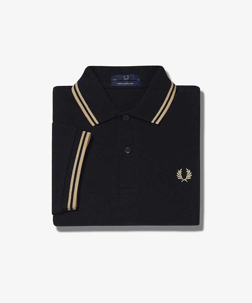 FRED PERRY(フレッドペリー)の「FRED PERRY / フレッドペリー M12 TWIN TIPPED SHIRT(ポロシャツ・メンズ・ブラック・40/42)」の3枚目の写真