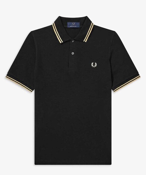 FRED PERRY(フレッドペリー)の「FRED PERRY / フレッドペリー M12 TWIN TIPPED SHIRT(ポロシャツ・メンズ・ブラック・40/42)」の4枚目の写真