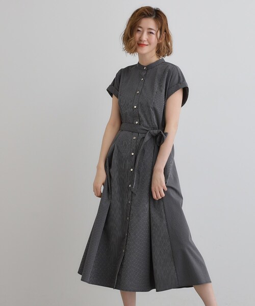 grove（グローブ）の「【UVカット・洗濯機OK】アクティブも綺麗も叶うワンピース（ワンピース・レディース・ブラック系1/ブラック系2/ネイビー/マスタード/ダークブラウン/ネイビー系5・02/03/01/04/05）」の3枚目の写真