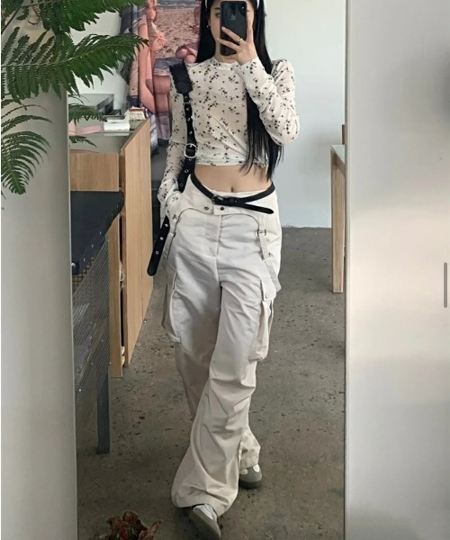 花の余韻が透けるシアートップス｜DIESEL／Mサイズ（美品） オフショルシアードレス/ホルターネック/刺繍/ボタン/透け感