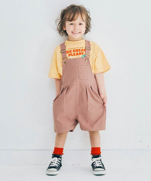 p.premier（ピードットプルミエ）の「【再入荷】どっちもちょーだいアイスグラフィック半袖Tシャツ（Tシャツ/カットソー・キッズ・オフホワイト/ミント/オレンジ/キャメル/ピンク・80/90/100/110/120/130/140）」の13枚目の写真