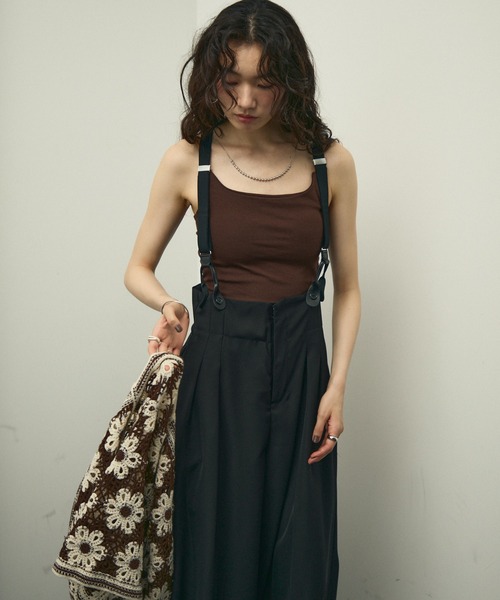 ＜H＞ハイウエスト　サスペンダーパンツ セール】High Waist Suspender Pants / ハイウエスト