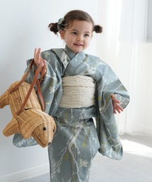 utatane ウタタネ　浴衣 セット　グレー セール】浴衣3点セット グレーに鉄線の花（浴衣）｜utatane