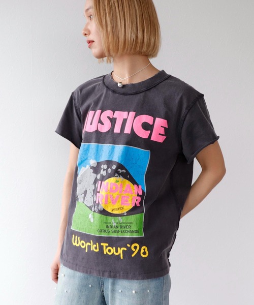 JUSTICE プリントTシャツ ＠（Tシャツ/カットソー）｜Three Four