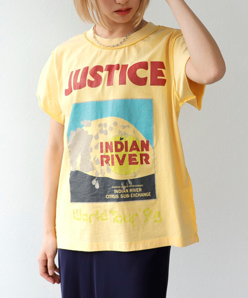 JUSTICE プリントTシャツ ＠（Tシャツ/カットソー）｜Three Four