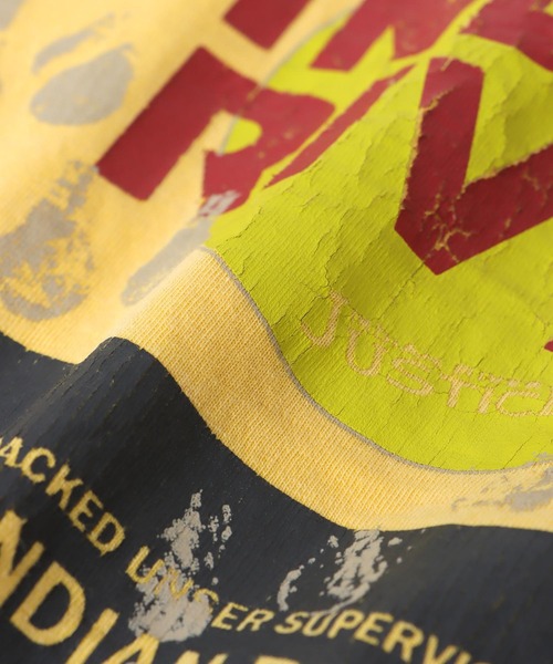 Three Four Time（ｽﾘｰﾌｫｰﾀｲﾑ）の「JUSTICE プリントTシャツ（Tシャツ/カットソー・レディース・グレー/イエロー・FREE）」の6枚目の写真