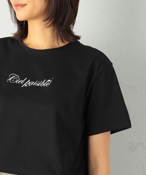セール】ビジューロゴTシャツ（Tシャツ/カットソー）｜GALLORIA