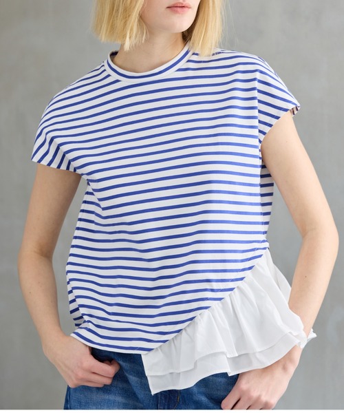 R-ISM(リズム)の「【接触冷感・UVカット】タフタコンビボーダーカットソー(Tシャツ/カットソー・レディース・ブルー/ブラック・4)」の19枚目の写真