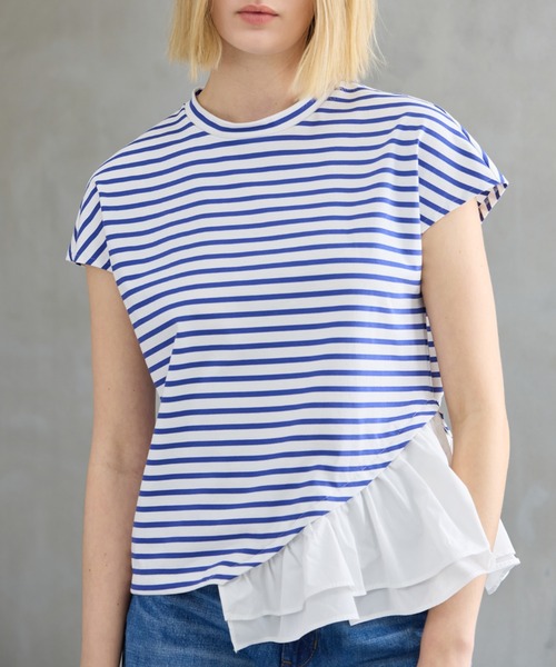 R-ISM(リズム)の「【接触冷感・UVカット】タフタコンビボーダーカットソー(Tシャツ/カットソー・レディース・ブルー/ブラック・4)」の18枚目の写真