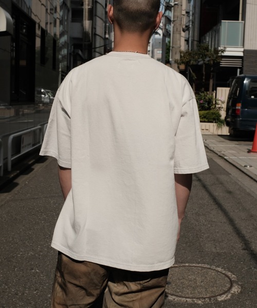 TOWNCRAFT（タウンクラフト）の「PENNEY'S ぺニーズ / VINTAGE WASH HEAVY OZ RELAX TEE（Tシャツ/カットソー・メンズ・ライトブルー/スミクロ/クリーム/ブラック/ナチュラル・LARGE/X-LARGE/MEDIUM）」の11枚目の写真