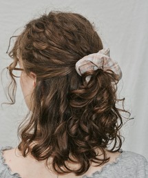 GIUNON | pale color check chouchou / ペールカラーチェックシュシュ(シュシュ)