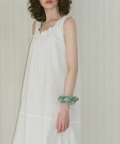 GIUNON(ジウノン)の「pale color check chouchou / ペールカラーチェックシュシュ(シュシュ・レディース・グリーン/ピンク/ブラウン・FREE)」の19枚目の写真