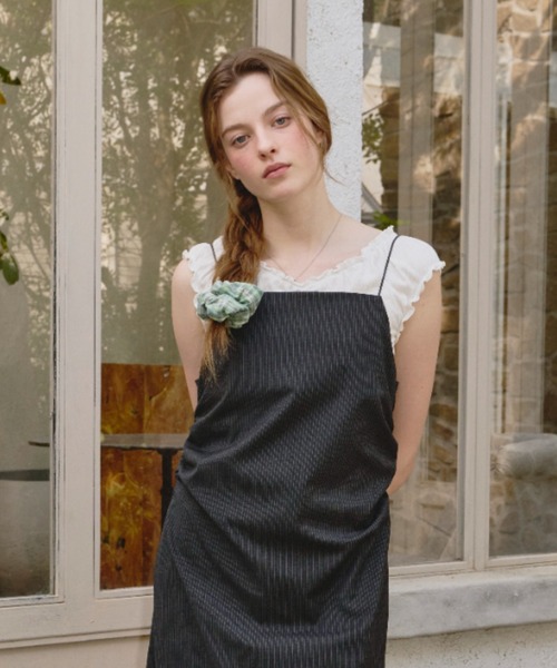 GIUNON(ジウノン)の「pale color check chouchou / ペールカラーチェックシュシュ(シュシュ・レディース・グリーン/ピンク/ブラウン・FREE)」の9枚目の写真