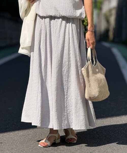 BEARDSLEY（ビアズリー）の「シアーチェックスカート（スカート・レディース・ライトグレー/ダークグレー・FREE）」の3枚目の写真