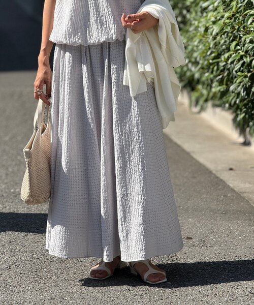 BEARDSLEY（ビアズリー）の「シアーチェックスカート（スカート・レディース・ライトグレー/ダークグレー・FREE）」の7枚目の写真