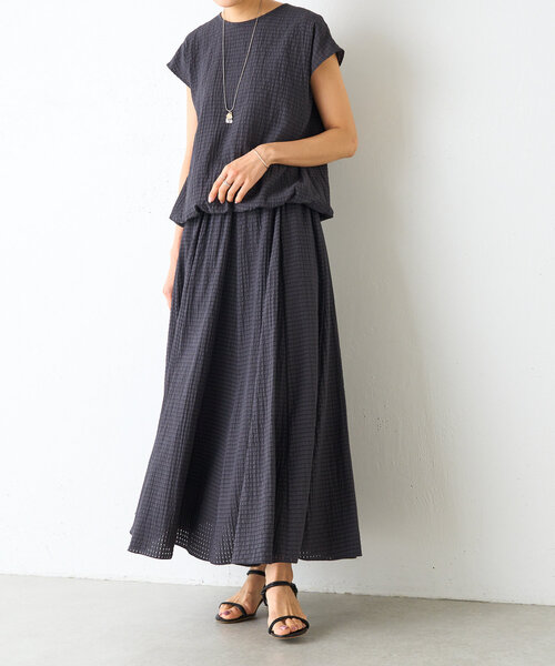 BEARDSLEY（ビアズリー）の「シアーチェックスカート（スカート・レディース・ライトグレー/ダークグレー・FREE）」の14枚目の写真