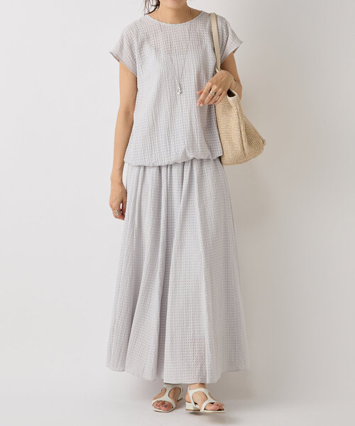 BEARDSLEY（ビアズリー）の「シアーチェックスカート（スカート・レディース・ライトグレー/ダークグレー・FREE）」の19枚目の写真