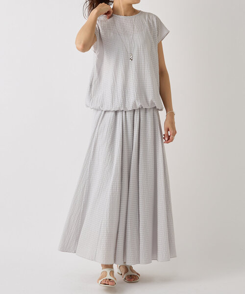 BEARDSLEY（ビアズリー）の「シアーチェックスカート（スカート・レディース・ライトグレー/ダークグレー・FREE）」の22枚目の写真