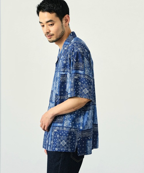 EDWIN（エドウィン）の「EDWIN エドウィン バンダナ オープンカラーシャツ 半袖（シャツ/ブラウス・メンズ・ネイビー・LARGE/SMALL/MEDIUM）」の16枚目の写真