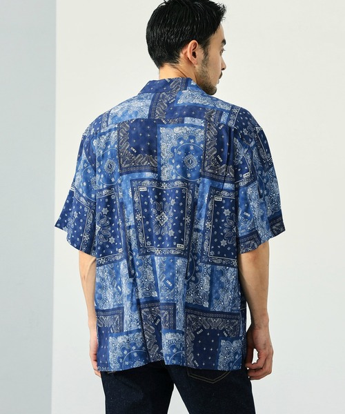 EDWIN（エドウィン）の「EDWIN エドウィン バンダナ オープンカラーシャツ 半袖（シャツ/ブラウス・メンズ・ネイビー・LARGE/SMALL/MEDIUM）」の14枚目の写真
