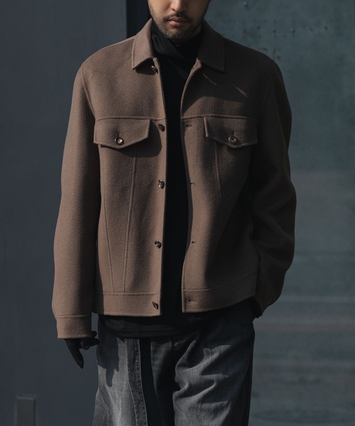 WO/CA ダブルフェイスビーバー トラッカージャケット / WO/CA DOUBLE