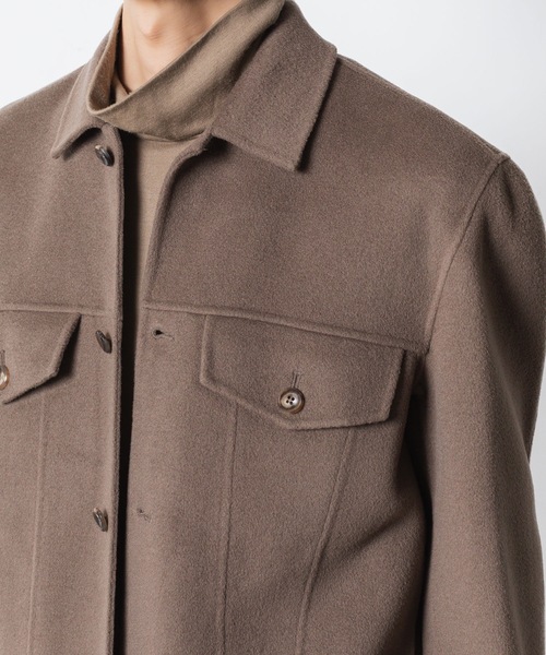 ATTACHMENT(アタッチメント)の「WO/CA ダブルフェイスビーバー トラッカージャケット / WO/CA DOUBLE FACE BEAVER TRACKER JACKET(その他アウター・メンズ・グレー/カーキ系/ブラック・3/2/1)」の9枚目の写真