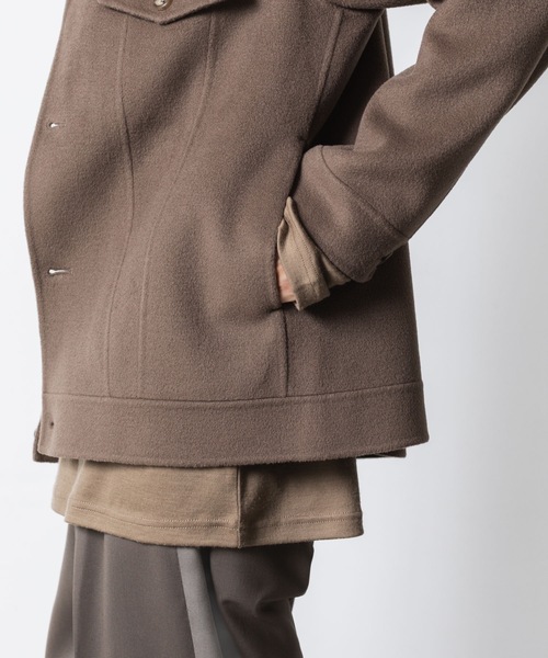 ATTACHMENT(アタッチメント)の「WO/CA ダブルフェイスビーバー トラッカージャケット / WO/CA DOUBLE FACE BEAVER TRACKER JACKET(その他アウター・メンズ・グレー/カーキ系/ブラック・3/2/1)」の10枚目の写真