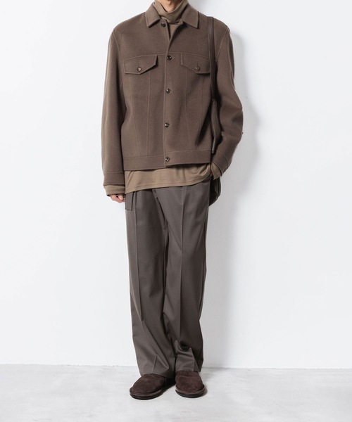 ATTACHMENT(アタッチメント)の「WO/CA ダブルフェイスビーバー トラッカージャケット / WO/CA DOUBLE FACE BEAVER TRACKER JACKET(その他アウター・メンズ・グレー/カーキ系/ブラック・3/2/1)」の15枚目の写真