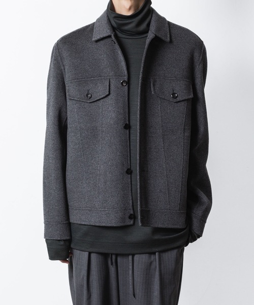 セール】WO/CA ダブルフェイスビーバー トラッカージャケット / WO/CA