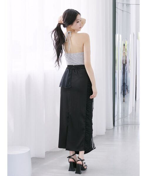 EATME（イートミー）の「ギャザーアシンメトリースカート（スカート・レディース・ブラック/オフホワイト/ベージュ・FREE）」の5枚目の写真