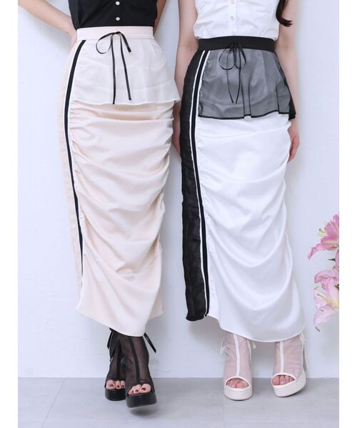 EATME（イートミー）の「ギャザーアシンメトリースカート（スカート・レディース・ブラック/オフホワイト/ベージュ・FREE）」の21枚目の写真