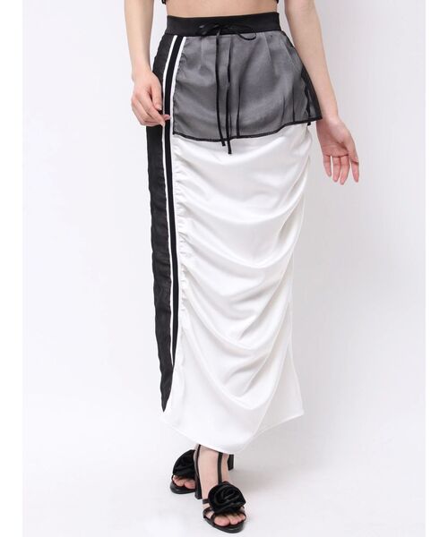 EATME（イートミー）の「ギャザーアシンメトリースカート（スカート・レディース・ブラック/オフホワイト/ベージュ・FREE）」の9枚目の写真