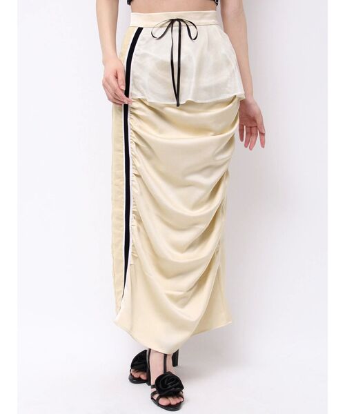 EATME（イートミー）の「ギャザーアシンメトリースカート（スカート・レディース・ブラック/オフホワイト/ベージュ・FREE）」の11枚目の写真