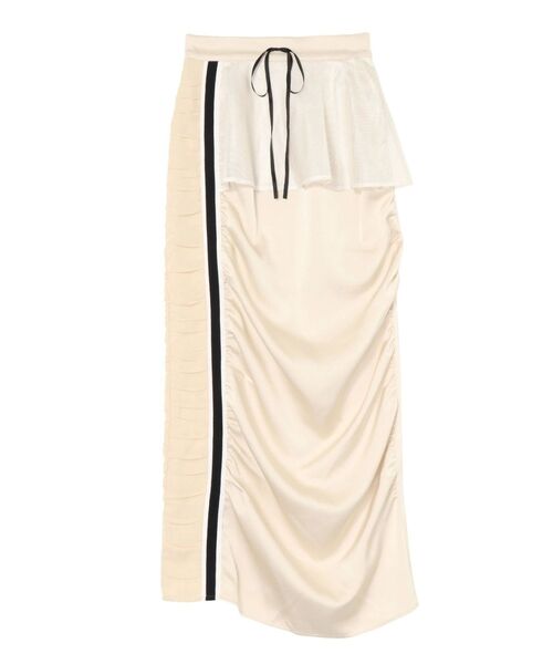 EATME（イートミー）の「ギャザーアシンメトリースカート（スカート・レディース・ブラック/オフホワイト/ベージュ・FREE）」の13枚目の写真