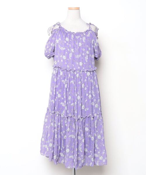 ULLA JOHNSON ウラジョンソン ティアードワンピース オレンジ系 ウラ ジョンソン(ULLA JOHNSON )レディース/ ワンピース＆ドレス
