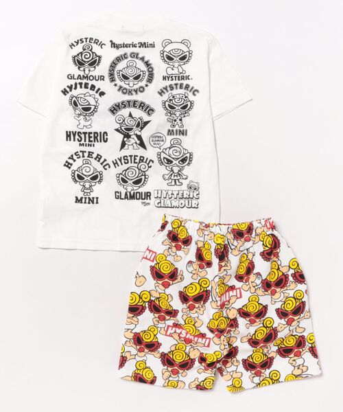 HYSTERIC MINI(ヒステリックミニ)の「Hystericmini HYS MINI PARTY TIME コーディネートセット(その他トップス・キッズ・チャコール/ホワイト/ピンク・100/110/120)」の4枚目の写真
