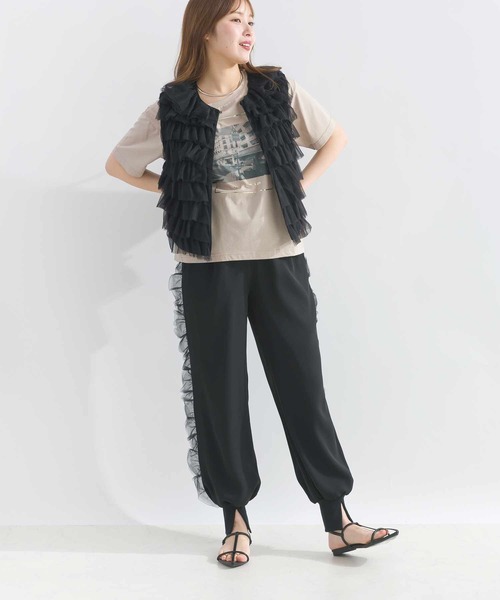 PICCIN PERLA(ピッチンペルラ)の「チュールティアード2wayベスト(ベスト・レディース・ブラック/オフホワイト・M)」の19枚目の写真