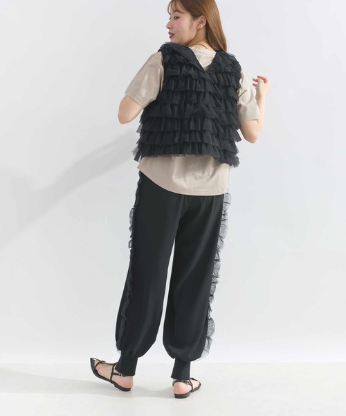 PICCIN PERLA(ピッチンペルラ)の「チュールティアード2wayベスト(ベスト・レディース・ブラック/オフホワイト・M)」の21枚目の写真
