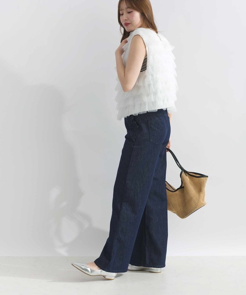 PICCIN PERLA(ピッチンペルラ)の「チュールティアード2wayベスト(ベスト・レディース・ブラック/オフホワイト・M)」の9枚目の写真