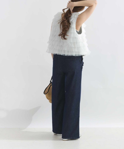 PICCIN PERLA(ピッチンペルラ)の「チュールティアード2wayベスト(ベスト・レディース・ブラック/オフホワイト・M)」の10枚目の写真