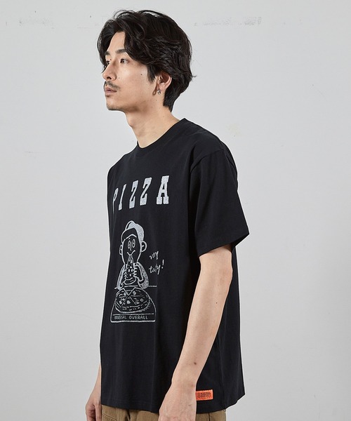 ユニバーサルオーバーオール別注　WINDY JRビンテージ加工プリントTシャツ UNIVERSAL OVERALL】 CENTER LOGO TEE / センターロゴ プリント