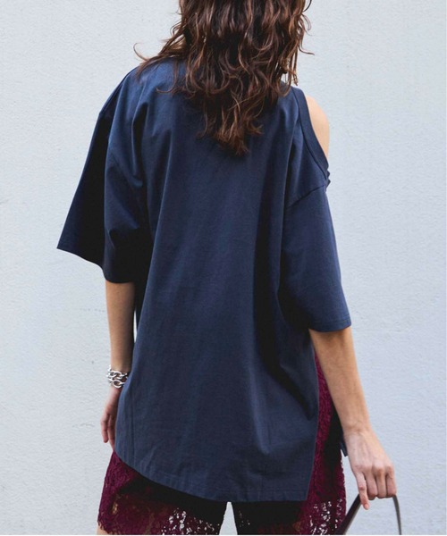 MAISON SPECIAL(メゾンスペシャル)の「Multiway Twist T-shirt/マルチウェイツイストTシャツ(Tシャツ/カットソー・レディース・チャコールグレー/ブルー/ホワイト/オレンジ・FREE)」の14枚目の写真