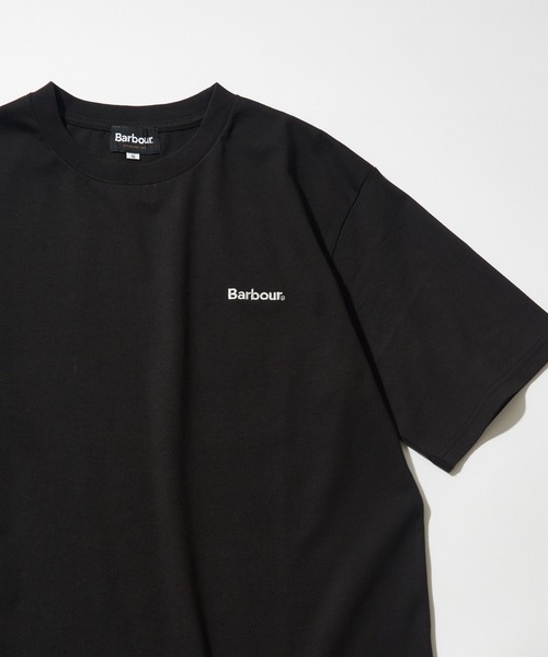 【Barbour/バブアー】OS small Barbour logo T-Shirts Barbour logo-print Cotton T-shirt | Neutrals | FARFETCH