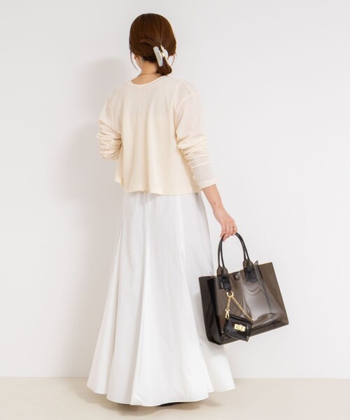 NOLLEY’S(ノーリーズ)の「《アンサンブル対応》シアーワッフル2WAYカーディガン(カーディガン/ボレロ・レディース・ブラック/ピンク/キナリ・FREE)」の18枚目の写真