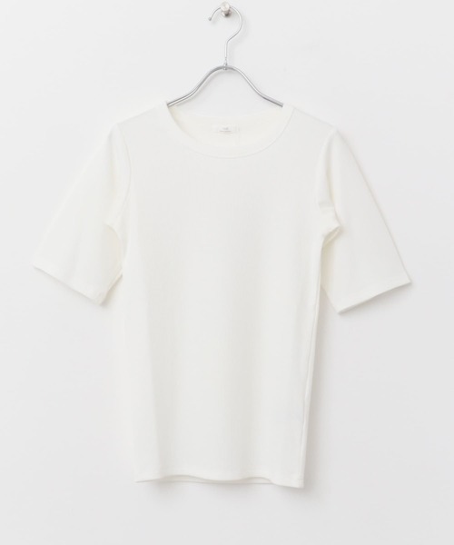 ITEMS URBANRESEARCH(アイテムズ アーバンリサーチ)の「5ブソデリブTシャツ(Tシャツ/カットソー・レディース・チャコールグレー/ブラック/ホワイト・FREE)」の10枚目の写真