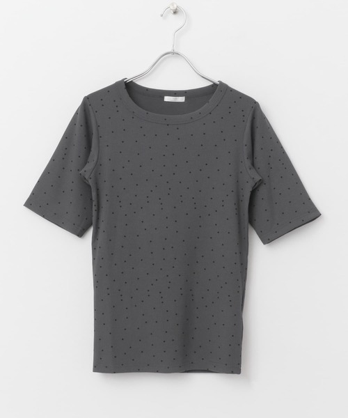 ITEMS URBANRESEARCH(アイテムズ アーバンリサーチ)の「5ブソデリブTシャツ(Tシャツ/カットソー・レディース・チャコールグレー/ブラック/ホワイト・FREE)」の11枚目の写真