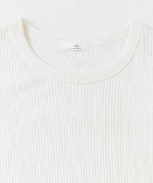 ITEMS URBANRESEARCH(アイテムズ アーバンリサーチ)の「5ブソデリブTシャツ(Tシャツ/カットソー・レディース・チャコールグレー/ブラック/ホワイト・FREE)」の15枚目の写真